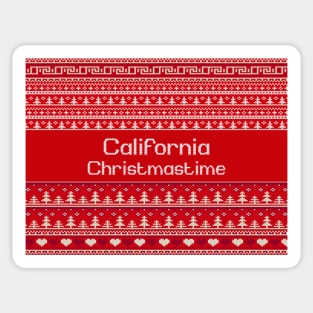 California (Ugly Sweater) Christmastime [long] Sticker